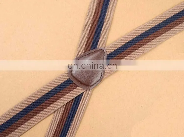 2017 yiwu wholesale custom printing suspenders striped suspenders