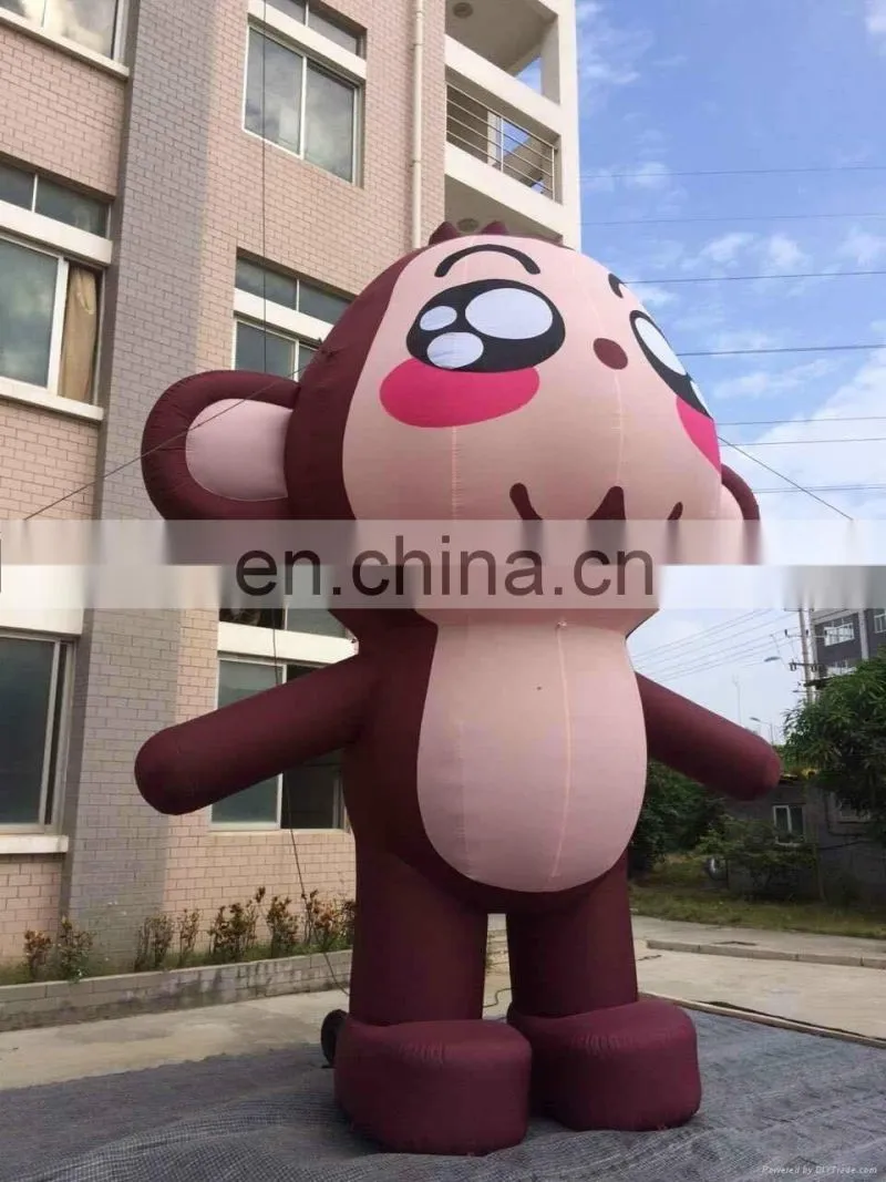 Inflatable cartoon monkey for outdoor commercial event