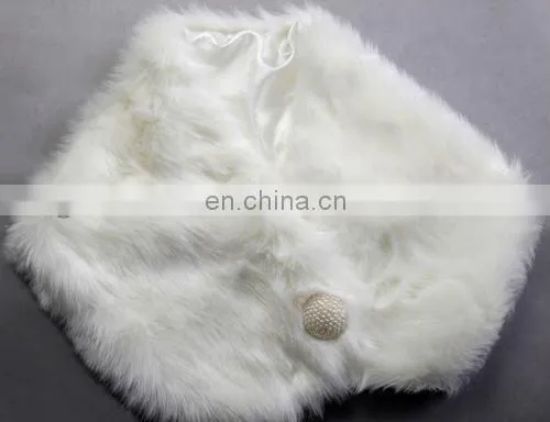 Grace Karin Elegant Design Winter White Faux Fur Wedding Bridal Shawls CL2616