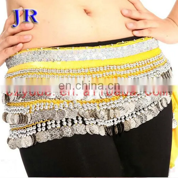 Wholesale 248 and 338 coins high velvet silver coin Belly dance hip belt Y-2007#