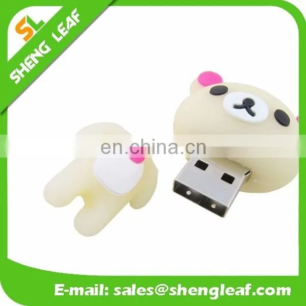 Customized cute cartoon design usb flash drive for gift