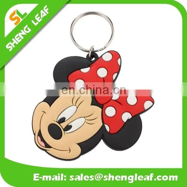 2016 new fashion cute soft pvc rubber keychain