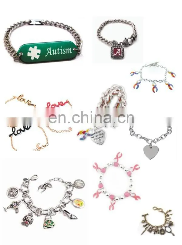 stainless steel new fashion bracelets 2014 with heart charm