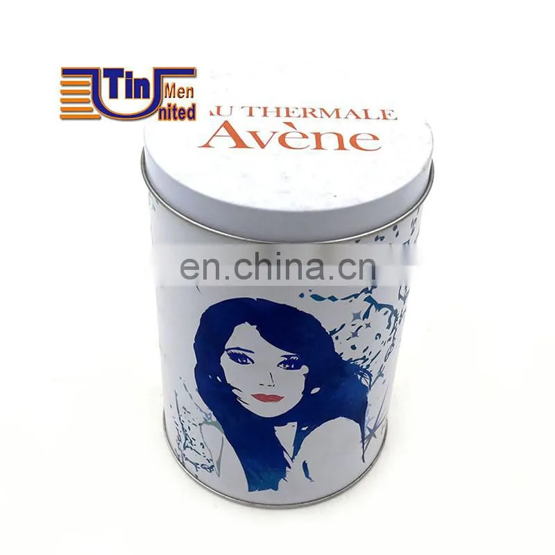 Small Round Metal Material Tea Tin Box, Cosmetic Tin Can