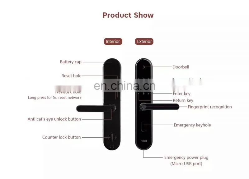 Original Smart Lock With Easy Control Via Phonev Xiaomi Aqara Smart Door Lock S2 Wholesale