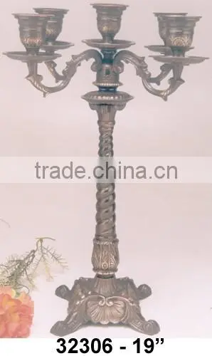 Decorative Wedding Candelabra, Black Tall Candelabra For Wedding Decor And Parties
