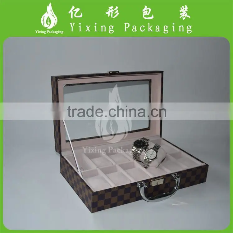 New products wholesale fashion PU leather velvet watch box