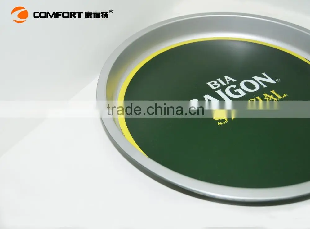 Competitive plastic around food serving tray