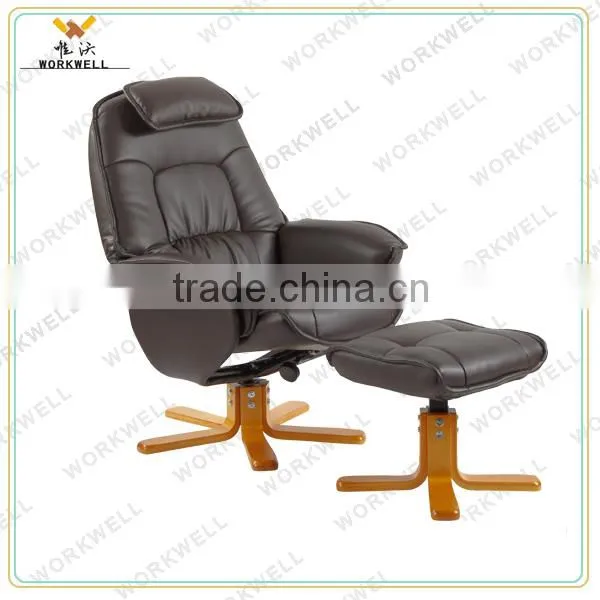 WorkWell the cheapest PU recliner chair with footrest kw-R38