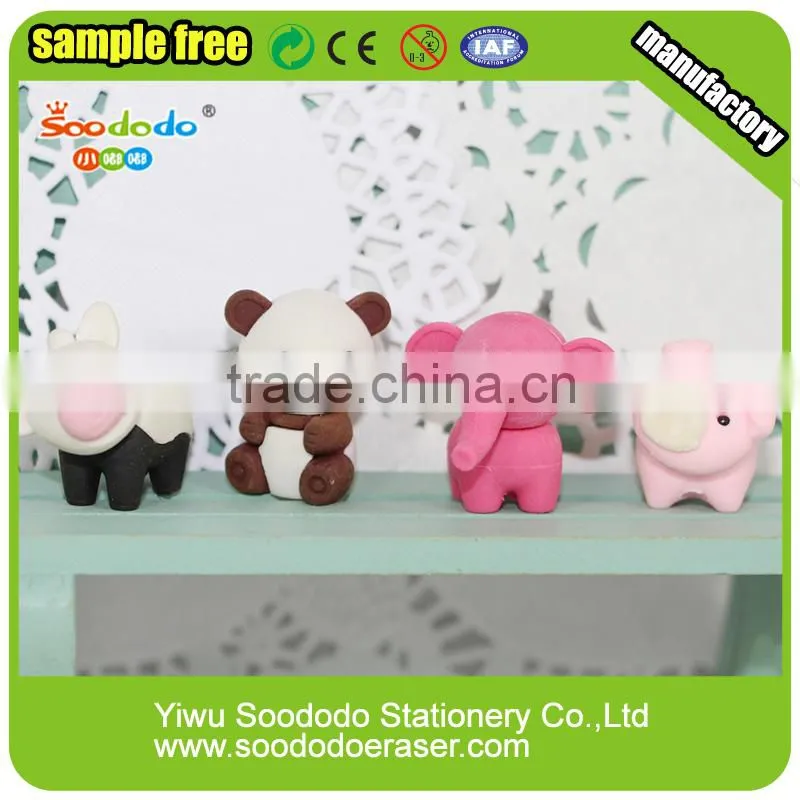 3D mini panda eraser