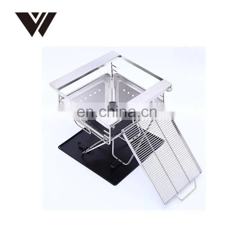 charcoal grill used in multi-scene camping parties Rectangular portable folding BBQ grill