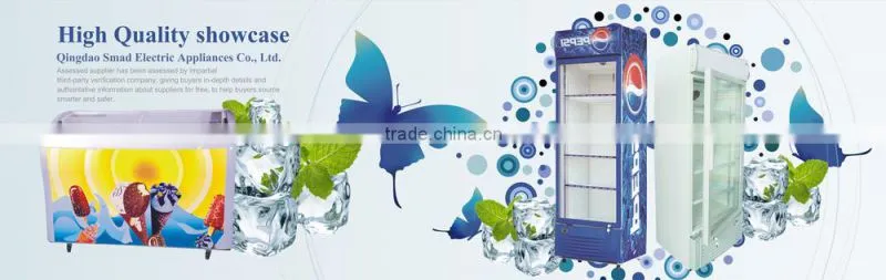 158-708L single/double/triple glass door display showcase for sale