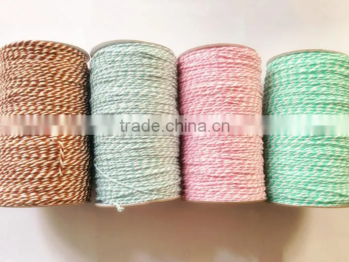 Colorful christmas twisted cord paper rope wholesale