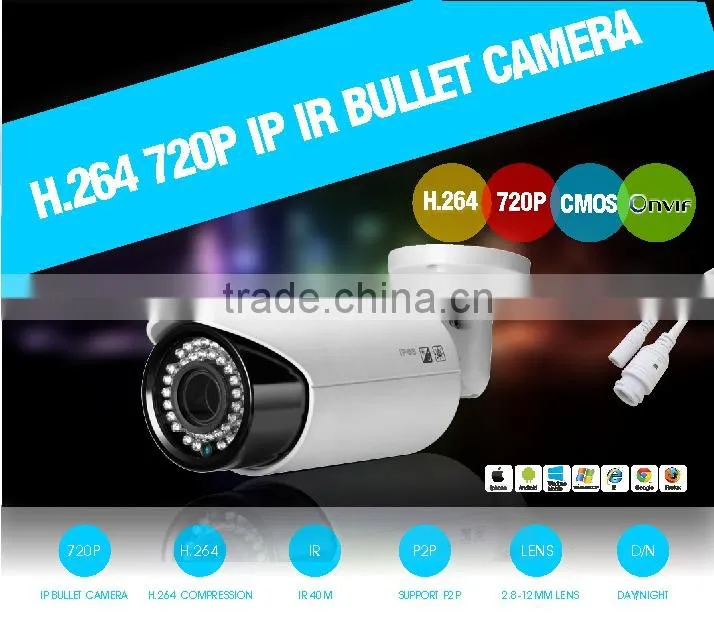 New Varifocal Lens IP Camera 1280*720P 1.0MP IR Cut Outdoor Bullet Security CCTV Camera Onvif Waterproof P2P ipcam Surveillance