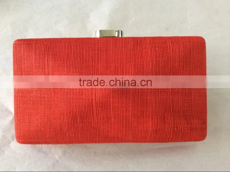 fashion bright color satin linen clutches purse fabric party bags