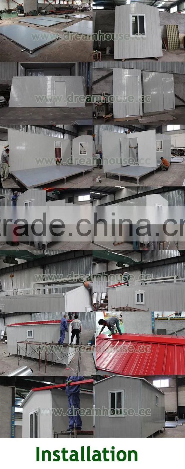Easy Installation Fireproof Prefab Tiny Houses/China easy practical sandwich panel prefab house camp tiny house