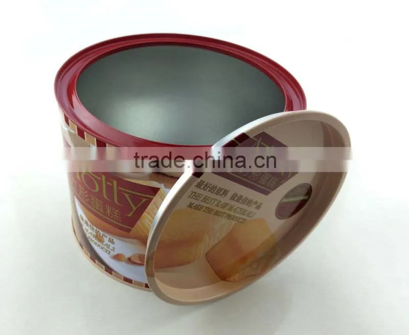 Delicate cake tin box with round shape Europen-style