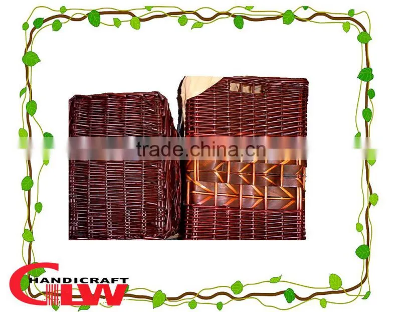 willow and wood chip hamper,hamper basket,hamper boxes wholesale,laundry hamper