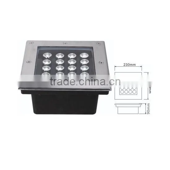 Stainless Steel 24 Volt IP67 Square led underground light 9w,CE RoHS