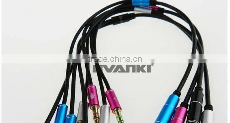 2016 trending products High Quality 3.5mm Y Splitter Audio Cable 1 female to 2 male AUX Cable bulk buy from china
