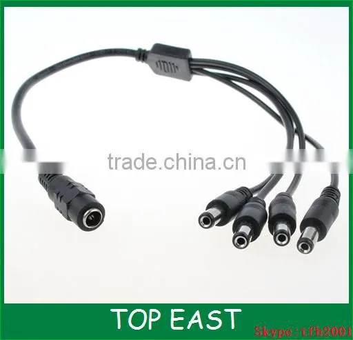 splitter adapte cable 1female to 4 male plug dc splitter cable