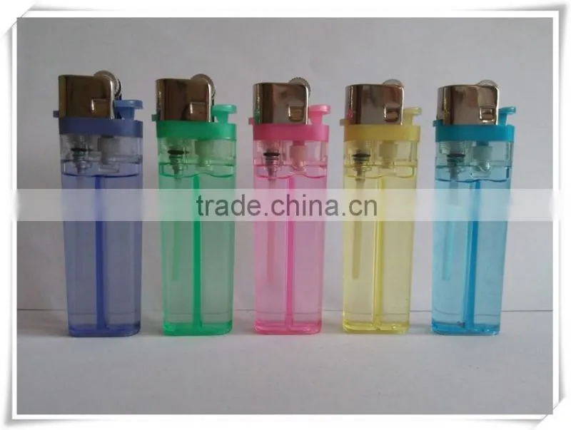 Cheapest classic plastic lighter transparent flint lighter FH-003 with butane gas