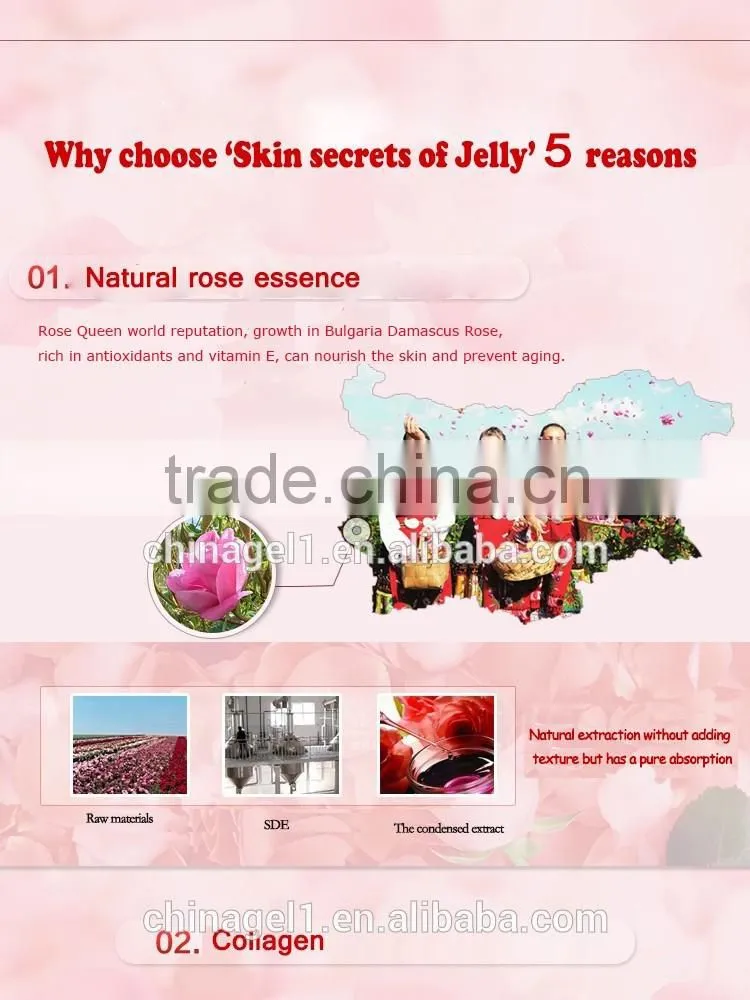 Rose Deep Moisturizing whitening Facial Mask Soft collagen Facial Mask