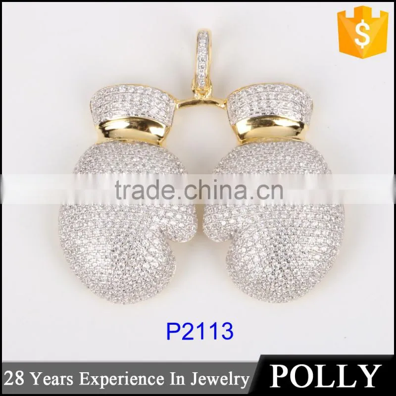 Top sales cheap copper hip hop pendant neckalce charm