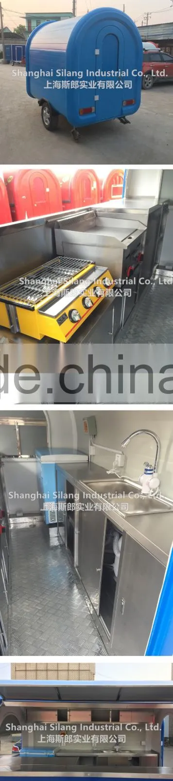 Light blue food cart mobile food trailer mobile beach vending cart vending truck food catering trucks