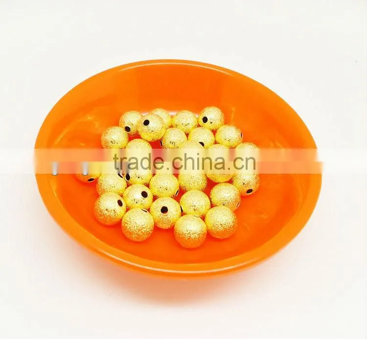JF2067g Black stardust ball beads,black matte metal round beads,gunmetal stardust beads