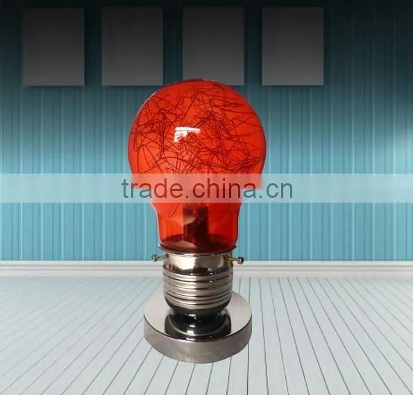 Bulb Shaped Glass Touch Table Lamp