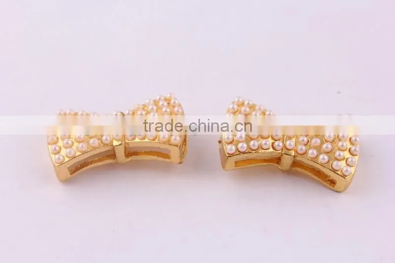 2014 bow crystal rhinestone connector charms ! wholesale alloy glitter silver Connector for bracelet making!!
