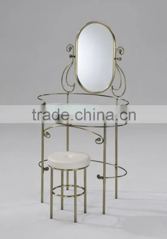 Classic Anitque Tempered Glass / Bed Room Set/ Mirrow