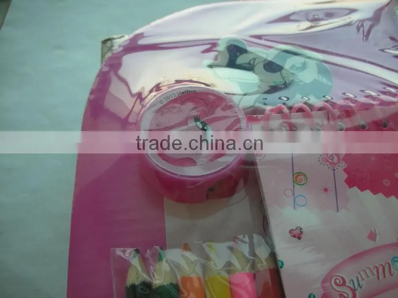 kids school stationery set in pvc bag