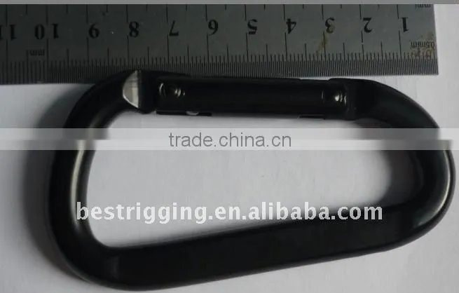 10mm black spring hook zinc plated/wire rope accesory