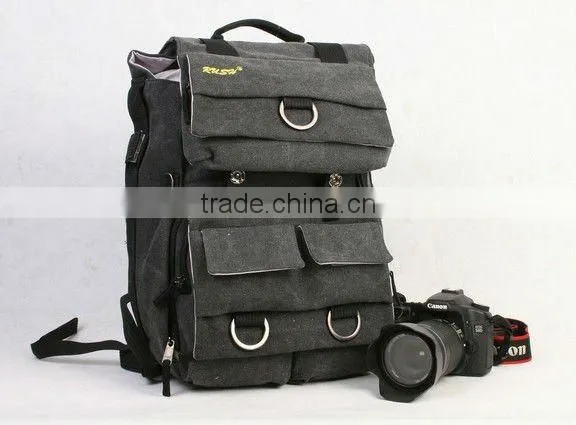 2016PU leather backpack bagsTravel shoulder messenger bag multi-function camera bag cross body bag