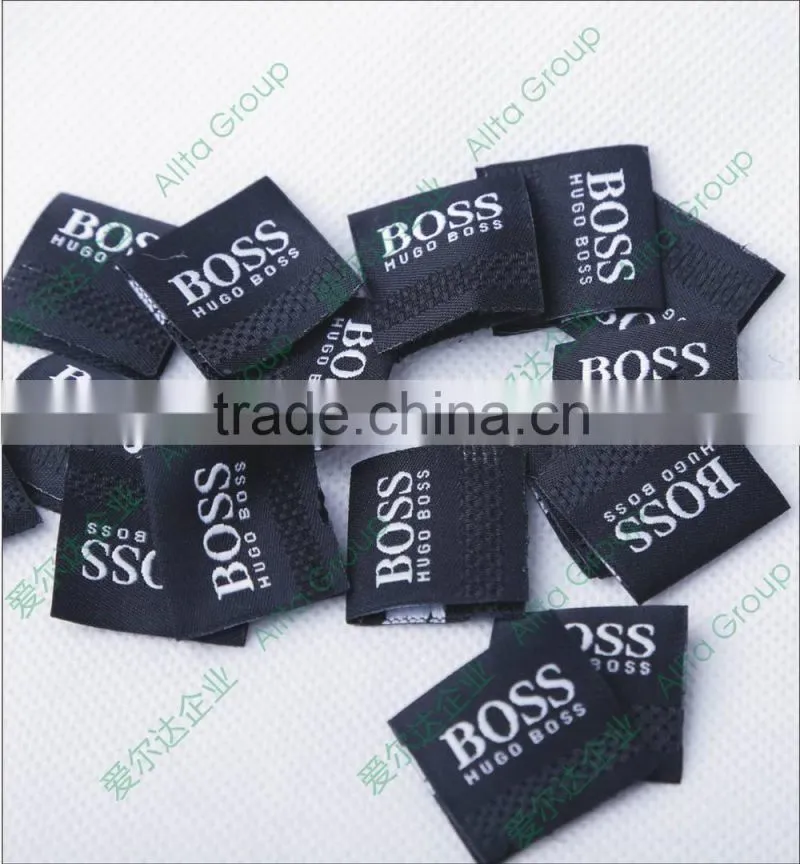 Black Color cool stuffed clothing woven labels for Men