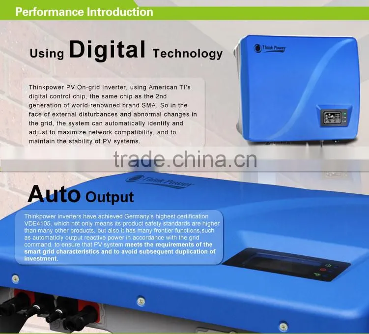 3.6 KW Solar Grid Inverter with Dual MPPT, Free WiFI, 99.9% High Efficiency,SAA,IEC,VDE