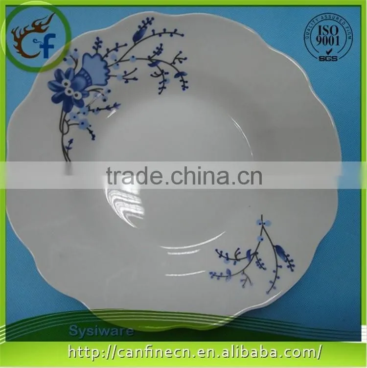 Ceramic porcelain appetizer plates,ceramic microwave dish plate,printable ceramic plates