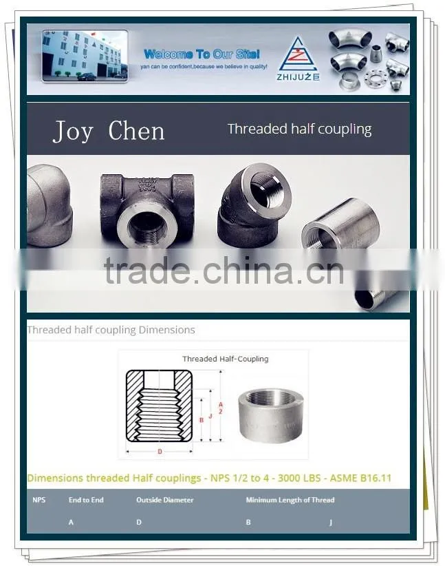 4 " Threaded NPT Cap 304/304L, 3000 LB Malleable Iron Pipe Fitting