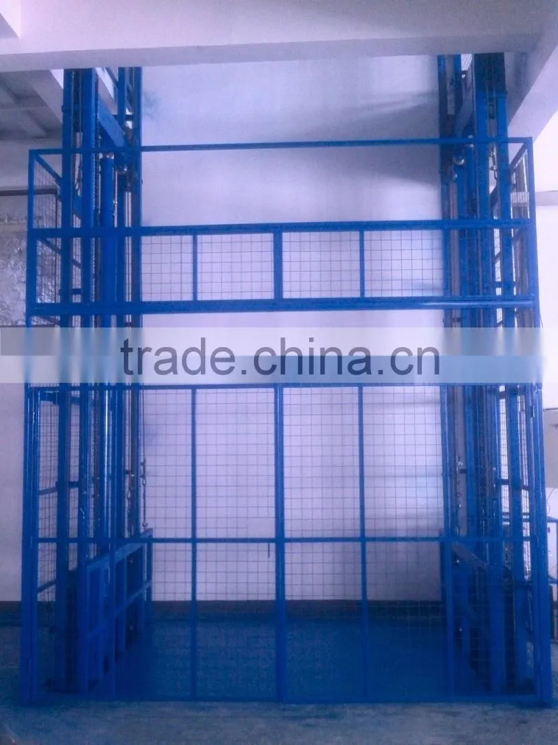 hydraulic upright elevator 2tons cargo elevator
