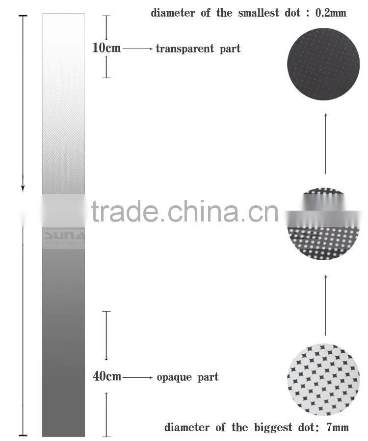 Decorative PET Gradation White Dot PET Film Similar to 3M Window Film