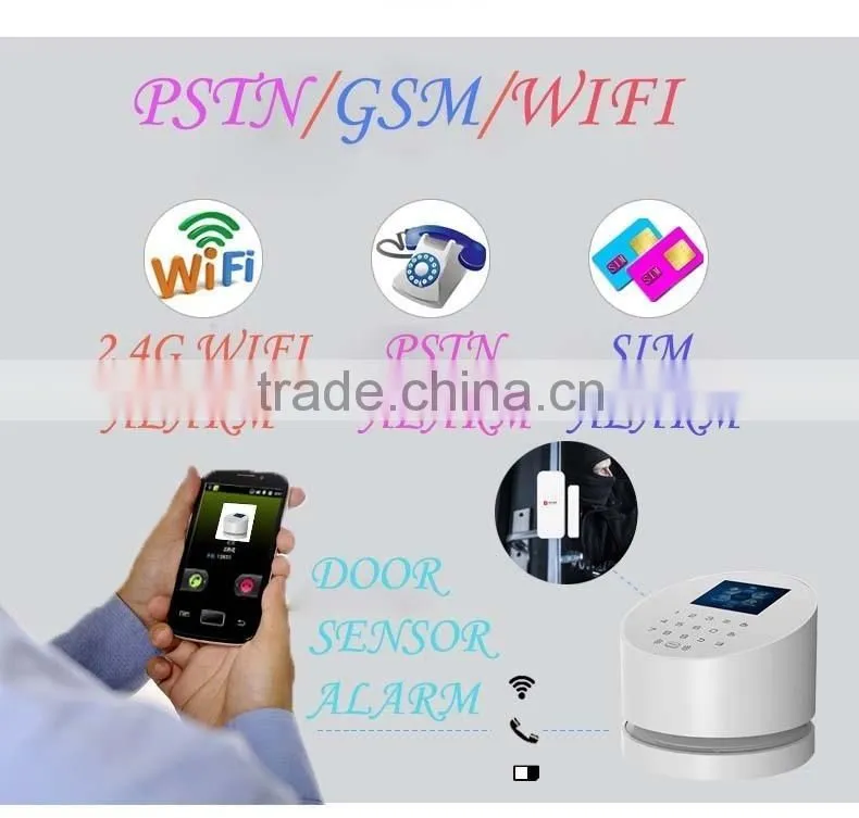 KERUI new Wifi based support IOS Android phone control gsm security wireless smart security alarm system