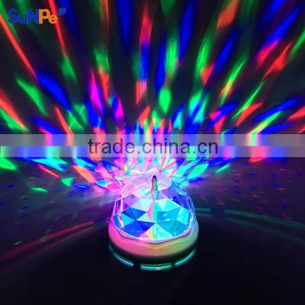 Home Private Small Party RGB Led Lighting Bulb Full Color Rotating Lamp