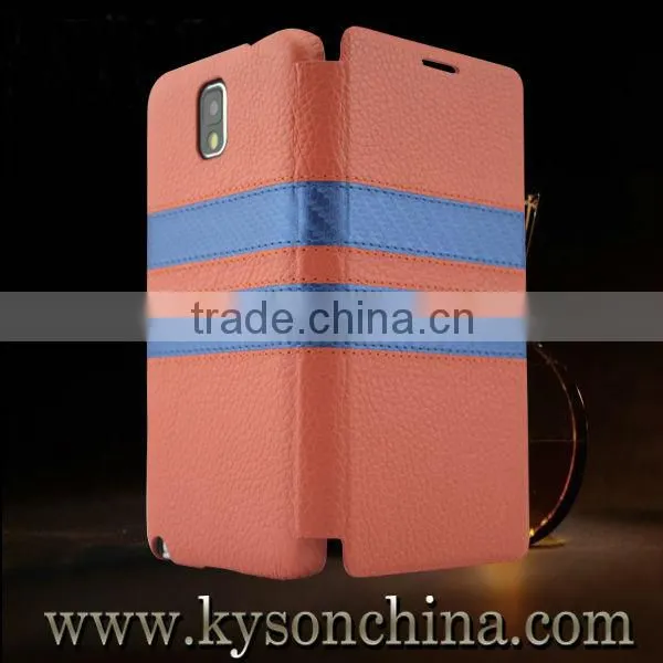 Smart cover oil-waxed leather case for samsung galaxy note 3