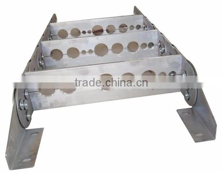 Strong Reusable Serviceable Perforated Steel Drag Chain For Apparatus