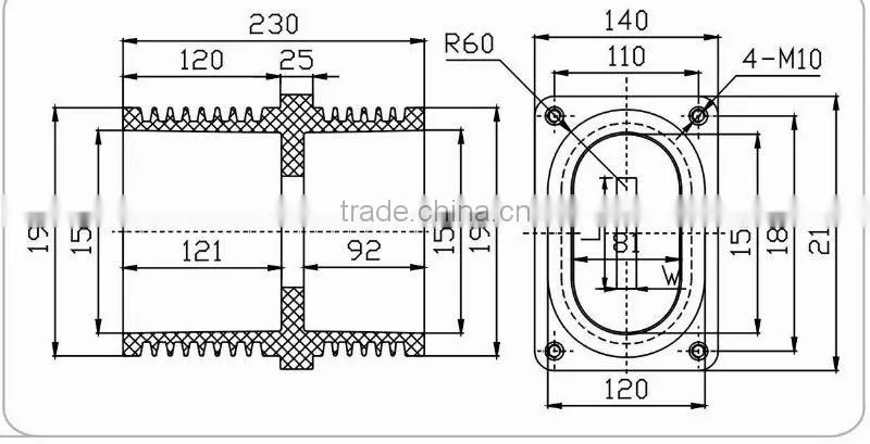 12kV Epoxy Resin Wall Bushing Insulator