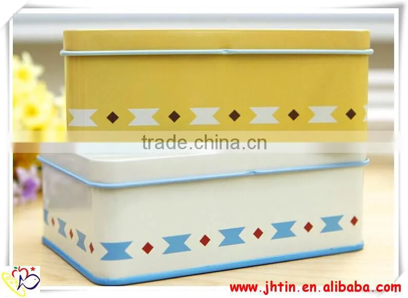 alibaba china rectangular tin storage box/large tin storage box