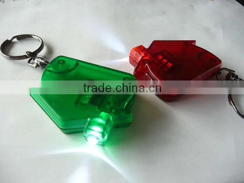 Promotional new desgin House shape Mini LED flashlight keychain