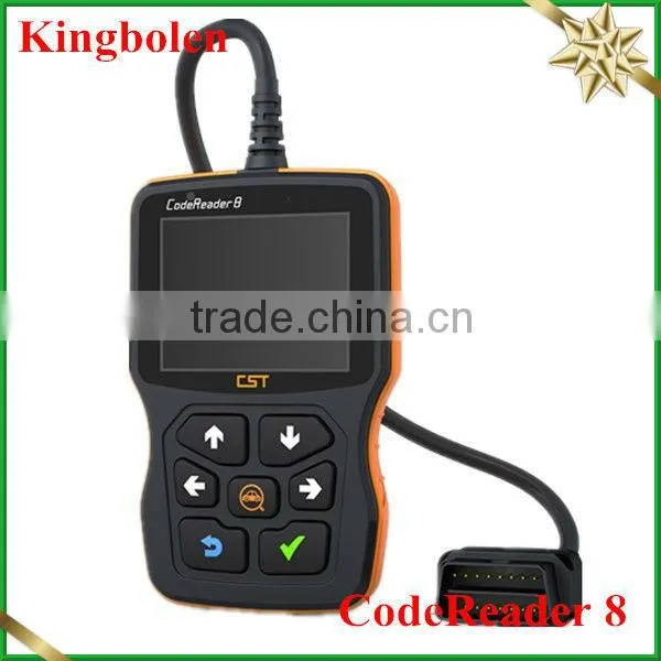Newest arrival latest code reader 8 scanner tool support the function of OBDII&EOBD with first-class free technical support